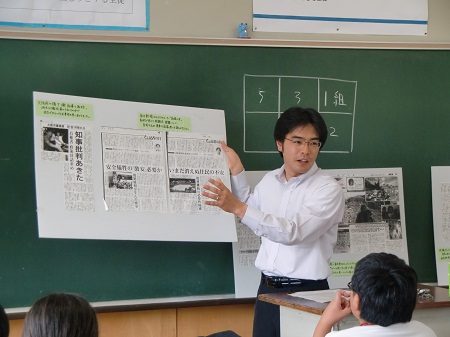 福岡県春日市の春日西中学校で、新聞記者や政治家の仕事について、講話をさせていただきました。