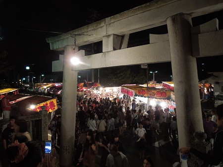 古賀神社放生会へ。