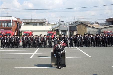 古賀市消防団入退団式