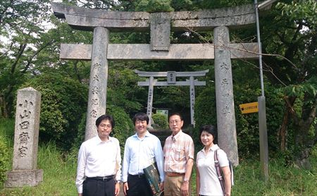 日本書紀にも記述がある小山田斎宮で長野県松本市の職員さんらと。