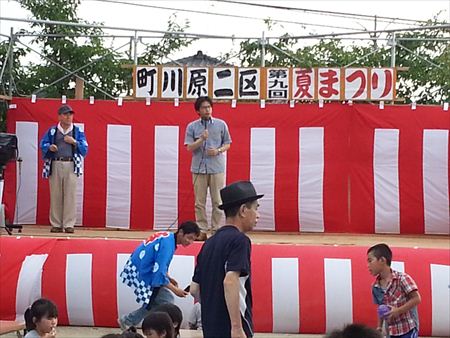 夜は夏祭り。町川原2区、千鳥タウンコート区、日吉台区、千鳥東区、さや団地区へ。