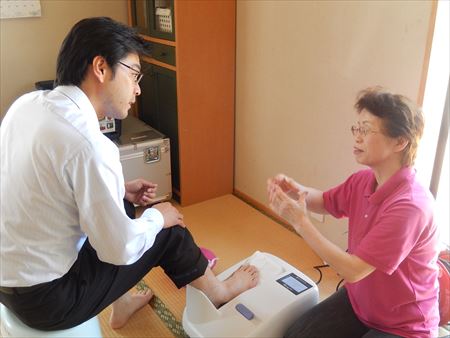 舞の里1区で取り組まれている「ヘルスステーション」を視察。